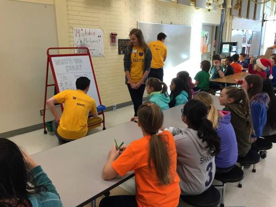 Applied Math students in classroom