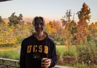 The view of the Andes mountains from my parents' apartment patio