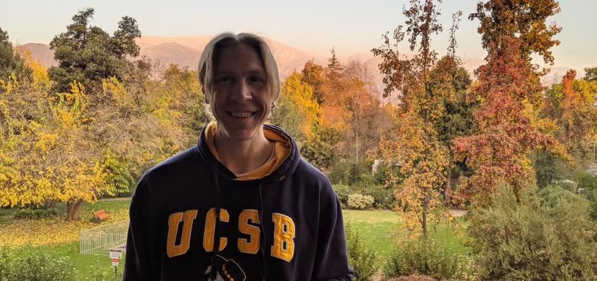 The view of the Andes mountains from my parents' apartment patio